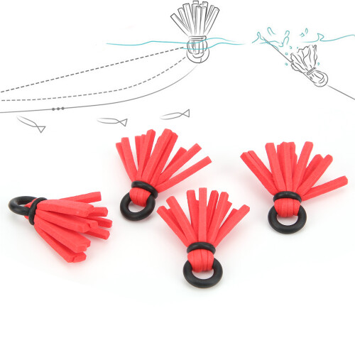 Fliegenfischen Schwimmer Set Schaumstoff 4x Rot 1