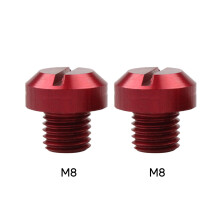 2PCS Universal M8 Aluminum Motorcycle Rearview Mirror Hole Plugs Screw Gold Orthodontics