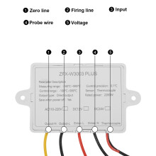 12V/ 24V/ 110V /220V Digital LED Temperature Controllers 10A Thermostat 24V embedded