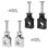 Motorcycle Handlebar Risers 25mm 22mm Handlebar Clamp Extend Adapter Black 22mm 1