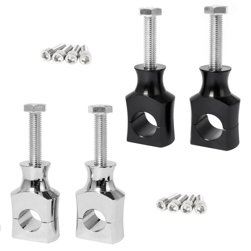 Motorcycle Handlebar Risers 25mm 22mm Handlebar Clamp Extend Adapter Black 22mm