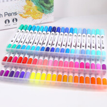 36/48/60/72/100 Colors Watercolour Marker Brush Pen Set Felt Tip 72 Colors/Box White pole