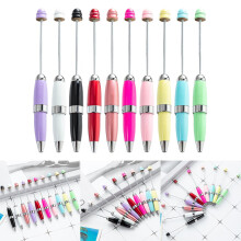 6x Beadable Ballpoint Pen Signature Pen Smooth Writing Pen Metal DIY Beaded Candy yellow