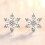 25-26 Σκουλαρίκια με νιφάδα χιονιού από ασήμι 925, γυναικεία κοσμήματα 2