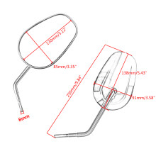 Rearview Glass Inner Mounting BatwingsFairing Side Glass For Davidson 1982-2023 Black