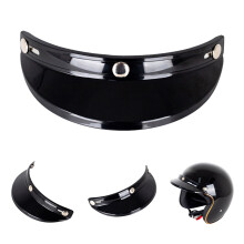Open Face Helmet Sun Shade Protectors 3 Snap-Button Flip UpDown Shield Visor Black gold