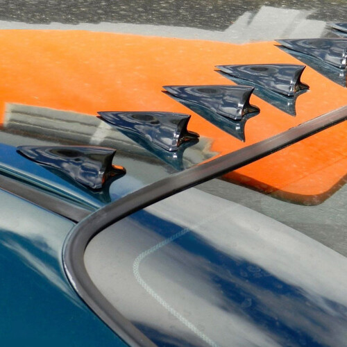 10Pcs Carbon Rear Window Roof Spoiler CB 2