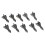 10Pcs Carbon Rear Window Roof Spoiler CB 8