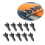 10Pcs Carbon Rear Window Roof Spoiler CB 9