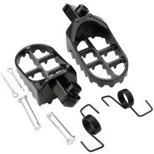 2x Motorcycle Sport Bike Non-slip Footpeg Footrest Pedal Foot Peg for 50 70 90cc Black