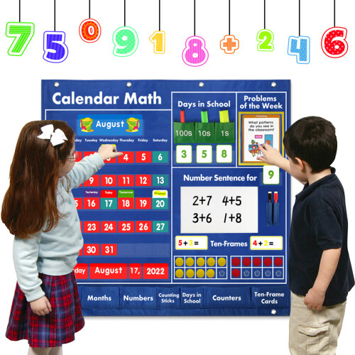 Classroom Calendar Pocket Chart Math Pocket Chart, Classroom Teaching Aids 1
