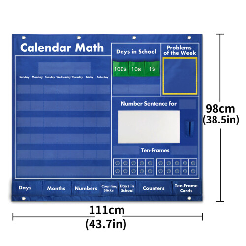 Classroom Calendar Pocket Chart Math Pocket Chart, Classroom Teaching Aids 2