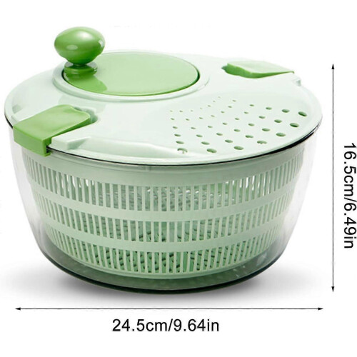 Πλυντήριο και στεγνωτήριο λαχανικών Salad Spinner 4L με καλάθι πλύσης και 2
