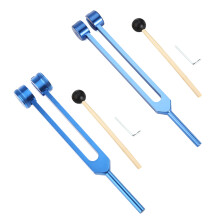 128hz Frequency Tuning Fork Medical Tuning Fork Chakra Hammer Ball Diagnostic Blue