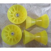 Trailer Roller with Shaft Rubber Roller Boat Accessory Easy Installation Red 4 inches