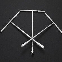 T Type Universal Hex Socket Wrench Non-slip Handle Wrench for Car Motorcycle 13mm