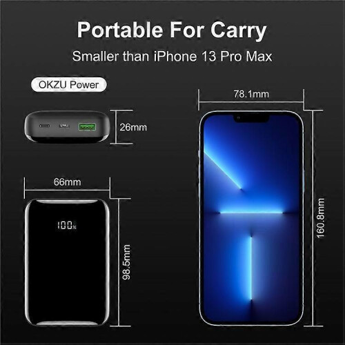 C1018 PD 20W 10000mAh Ψηφιακή Οθόνη Power Bank Φορητός Φορτιστής Τηλεφώνου Μίνι Ε 1