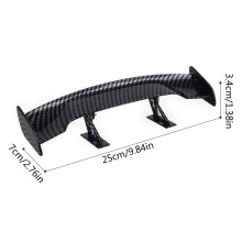 Spoiler Wing Tail Decoration Wing 9.8in Length Rear Wing without Perforation Carbon