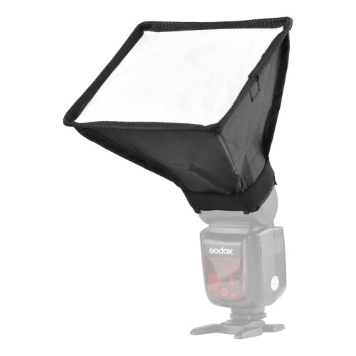 Softbox, Camera Softbox Speedlite with Carry Case, 17x6.7in Diffuser for Universal On-Camera Flash, 6.7x6.7in White Diffuser Included
