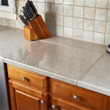 Tabla de cortar acrílica Kabnic de 45 x 40 cm con borde para encimera | Tabla de cortar de cocina texturizada antideslizante para colocar sobre la