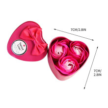 Coffret cadeau de Saint-Valentin Jacenvly en forme de fleur de savon 3 roses - Décoration pour le salon