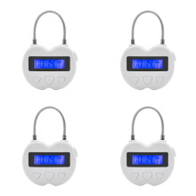 4X Inteligentní časový zámek LCD displej Multifunkční elektronický časový zámek, dobíjecí USB dočasný visací zámek