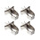 4 Stück robuste Futterclips für Gemüse und Obst für Papageien (Silber) 1