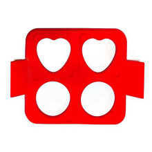 Moule à œufs en silicone pour plaque de cuisson - Moules à omelette antiadhésifs, ronds et de qualité alimentaire, faciles à nettoyer
