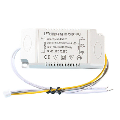 (25–40) W * 2 Ekstern strømforsyning LED-driver Elektronisk transformator Konstant strøm