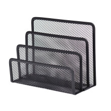 Kesenlong Metall-Schreibtisch-Ablageorganizer mit 4 Fächern, A4-Format, Schwarz