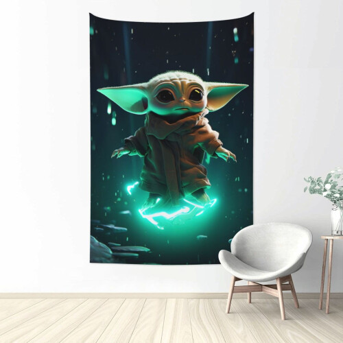 Ταπισερί Yoda, Μεγάλες ταπισερί τέχνης τοίχου για σαλόνι, υπνοδωμάτιο, κοιτώνα,