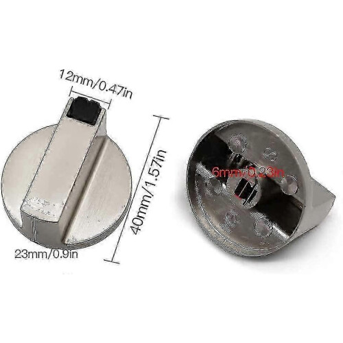 4-Pack 6mm Metal Gas Stove Knobs, Oven Control Knobs Set for Cooker 1