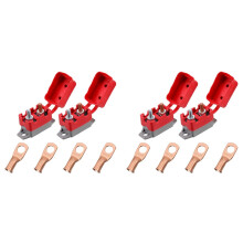 stuks DC12V-24V automatische reset stroomonderbreker met deksel, bouten en 8 draadklemmen voor acculaders (50A)