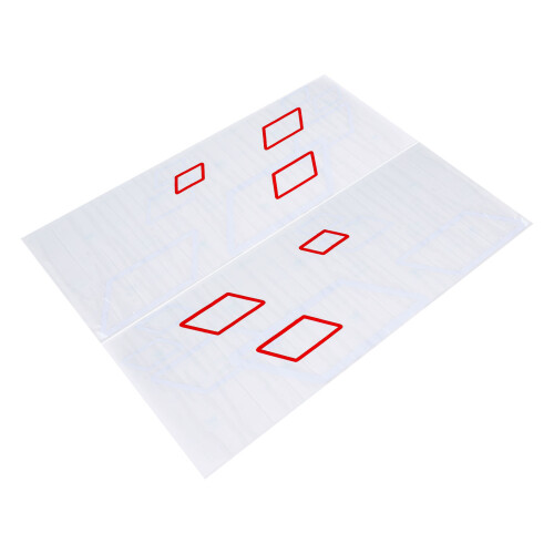 DIY Aufkleber Auto Seiten Weiß Rot PVC 100x38cm 2