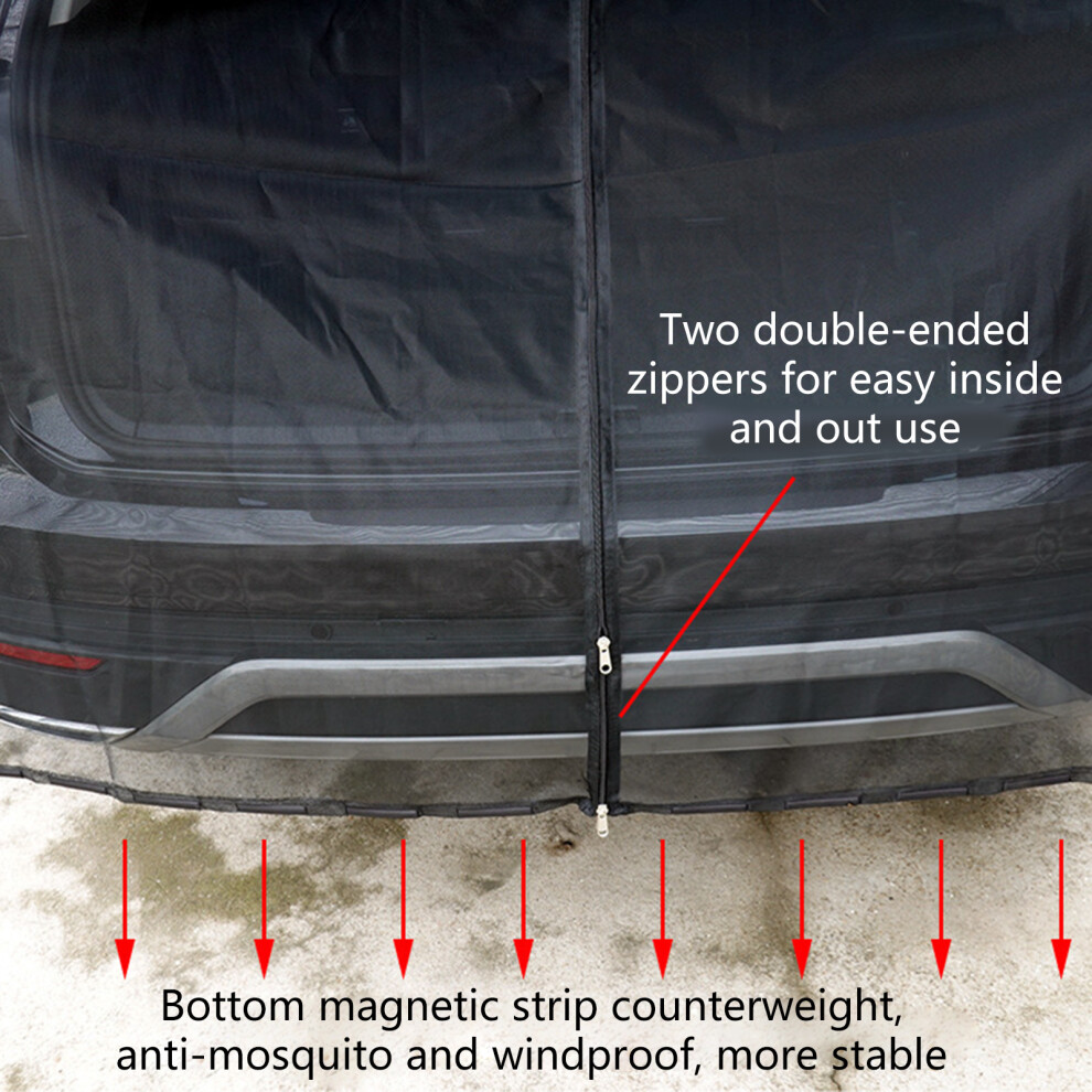 Car Sunshade Mesh Screen Door For Suv Tailgate Rear Windshield Sunshade Durable M 7754005146890