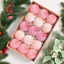 Honeeladyy Samtkugel-Ornamente, 15 Stück, 6 cm große, bunte Weihnachtskugeln zum Aufhängen für Weihnachtsbaum, Party, Weihnachtsdekoration,