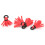 Fliegenfischen Schwimmer Set Schaumstoff 4x Rot 4