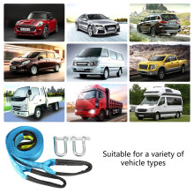 Car Recovery Tow Belt 9T Load Capacity Emergency Towing Rope Multiple Length 3M8T
