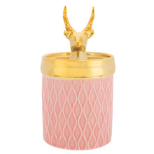 Borcan ceramic nordic pentru bijuterii, cu capac de cerb, rezistent la umiditate, recipient decorativ pentru coliere, bomboane, mai multe