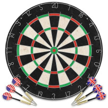 vidaXL Professionelle Dartscheibe aus Sisal mit 6 Pfeilen, mehrfarbig