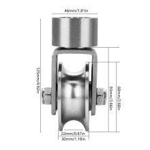 Rusts-Resistant Swivel Pulley Block Durability Pulley Use Quiet Pulley 68wheel U shaped gr