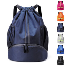 Sac à dos de sport moyen pour femme, imperméable, avec compartiment à chaussures, léger, idéal pour les voyages et le sport, grand format (bleu