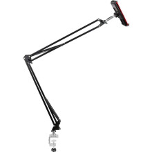 Stevige metalen telefoon-/tablethouder, universele houder voor mobiele telefoons en smartphones, flexibele arm met 360 draaifunctie.