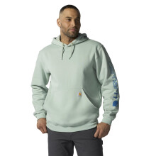 Carhartt Men's Loose Fit Midweight Logo Sleeve Graphic Sweatshirt, Seabrook, Large