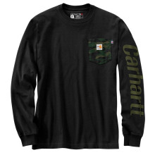 Carhartt Men's Flame Resistant Force Loose Fit Lightweight Camo Graphic T-Shirt, Black, Small
