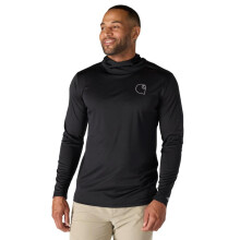 Carhartt Men's Force Sun Defender Lightweight Long-Sleeve Hooded Logo Graphic T-Shirt, Black, Small
