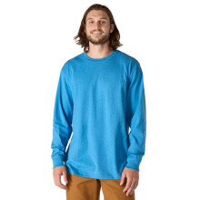Camiseta de Manga Larga Carhartt Hombre Ajuste Suelto Logo, Azul Horizonte, Pequeño