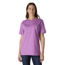 Carhartt Women's Loose Fit Heavyweight Short-Sleeve Pocket T-Shirt, Cherry Bloom, Large