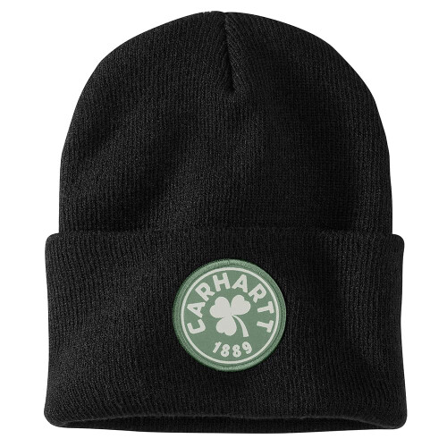 Carhartt Carhartt Herren 106205 Strick Shamrock Patch Mütze Einheitsgröße Schwarz