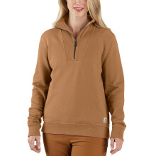Carhartt Damen 106451 TENCEL Relaxed Fit Halb-Reißverschluss Sweatshirt 2x Carhartt Braun
